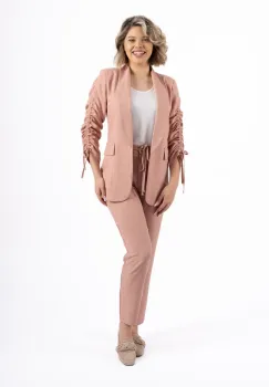 Sacou dama casual roz prafuit imagine