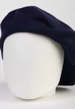 Bereta bleumarin clasica, chic, din bumbac si lana imagine