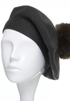 Bereta clasica kaki, cu mot din blanita, din bumbac si lana imagine