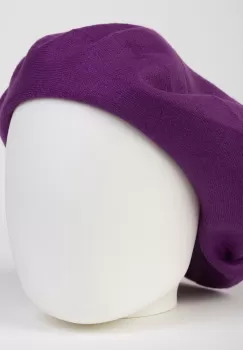 Bereta mov clasica, chic, din bumbac si lana imagine