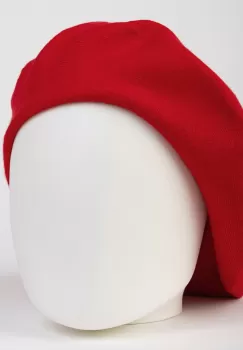 Bereta rosie clasica, chic, din bumbac si lana imagine