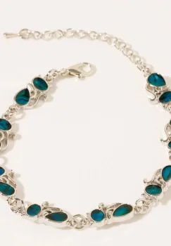 Bratara cu scoica naturala paua shell cu forme de pisicute imagine