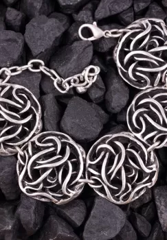 Bratara din zamac cu forma de cercuri incolacite imagine