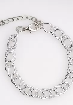 Bratara metalica argintie din zale imagine