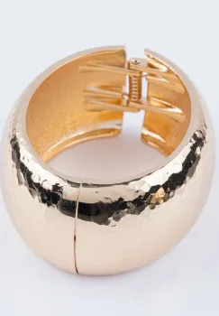 Bratara metalica aurie cu aspect lovitura de ciocan imagine