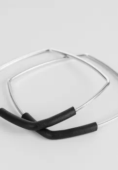 Bratari in set de 2 buc rectangulare metalice argintii imagine