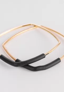 Bratari in set de 2 buc rectangulare metalice aurii imagine