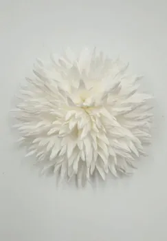 Brosa dama floare textila decorativa, alba imagine