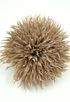 Brosa dama floare volumetrica bej inchis imagine