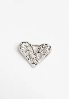 Brosa pandant inima miniaturala din argint 925 cu pietre foarte fine de cubic zirconia imagine