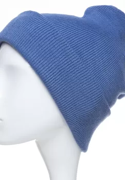 Caciula model clasic tricotat, dublata in interior, albastru jeans imagine