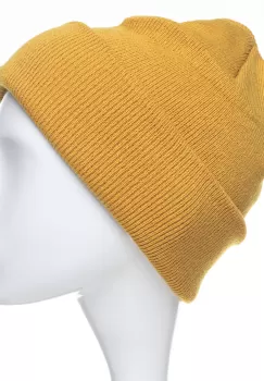 Caciula model clasic tricotat, dublata in interior, galben mustar imagine