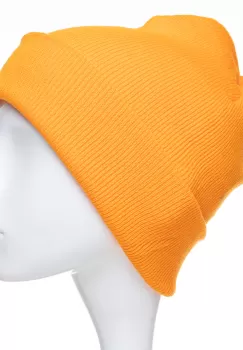 Caciula model clasic tricotat, dublata in interior, portocaliu imagine