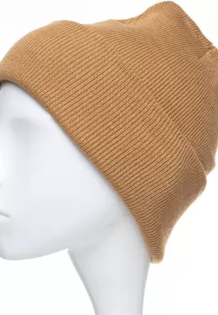 Caciula unisex model clasic tricotat, dublata in interior, camel imagine