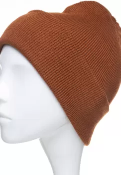 Caciula unisex model clasic tricotat, dublata in interior, caramiziu imagine