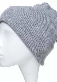 Caciula unisex model clasic tricotat, dublata in interior, gri imagine