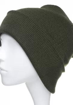 Caciula unisex model clasic tricotat, dublata in interior, kaki imagine