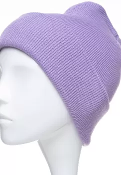 Caciula unisex model clasic tricotat, dublata in interior, lila imagine