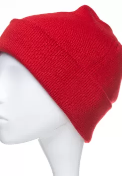 Caciula unisex model clasic tricotat, dublata in interior, rosu imagine