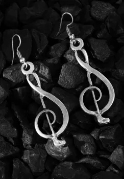 Cercei cheia SOL din zamac cu aspect lucrat manual imagine