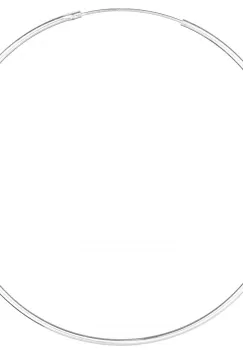 Cercei Creole mari din argint 925, cu sectiune rotunda si diametru de 7 cm imagine