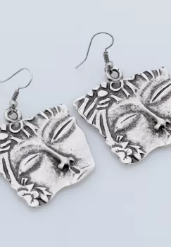 Cercei din zamac cu desing fantezist imagine