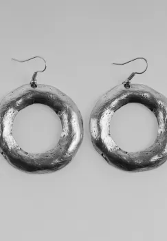 Cercei din zamac cu forma circulara imagine