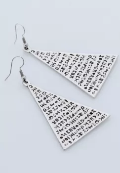 Cercei din zamac cu forma triughiulara imagine