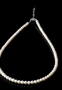 Colier la baza gatului din perle naturale de cultura, rotunde de 5 mm,   lungime 40 cm imagine