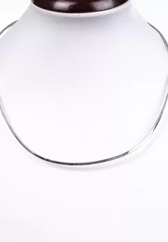 Colier rigid cu forma anatomica, din argint imagine