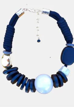 Colier statement geometric cu element central supradimensionat ,   design modern imagine