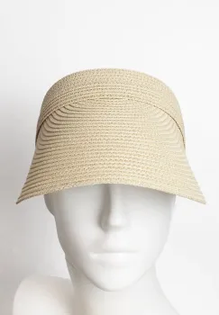 Cozoroc flexibil de paie impletite si reglabil la spate, bej imagine