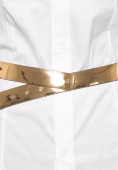 Curea flexibila aurie 4 cm imagine