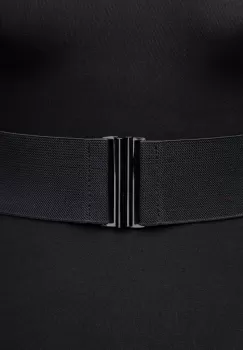 Curea lata neagra din material elastic - 6 cm imagine