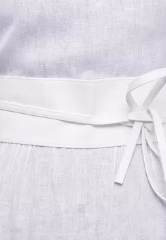 Curea lata petrecuta alba din piele ecologica imagine