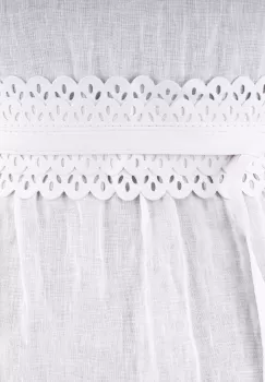 Curea lata petrecuta, din piele ecologica cu model decupat, alba imagine