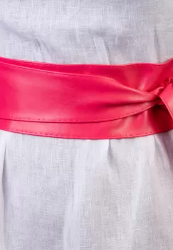 Curea lata petrecuta fucsia din piele ecologica imagine