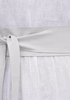 Curea lata petrecuta gri deschis din piele ecologica imagine