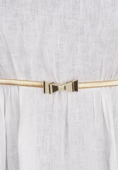 Curea metalica aurie cu fundita imagine