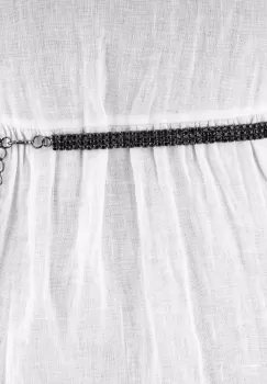 Curea metalica neagra cu strasuri negre, flexibila imagine