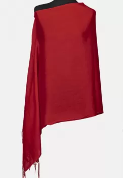 Esarfa bordo din cashmere subtire dreptunghiulara imagine