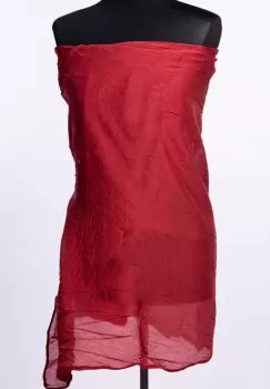 Esarfa bordo, dreptunghiulara, in colturi alungite, din bumbac si matase imagine