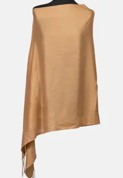 Esarfa camel din cashmere subtire dreptunghiulara imagine