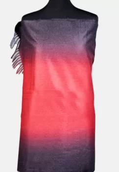 Esarfa cashmere degrade in nuante bordo imagine