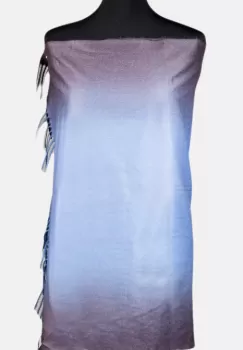 Esarfa cashmere degrade in nuante de albastru deschis imagine