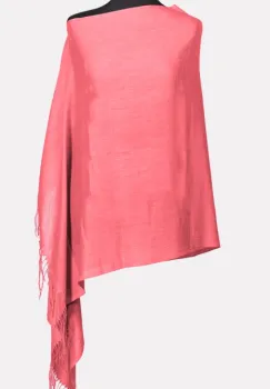 Esarfa corai din cashmere subtire dreptunghiulara imagine