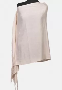 Esarfa dreptunghiulara bej din material tip cashmere imagine