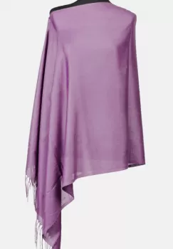 Esarfa dreptunghiulara lila din material tip cashmere imagine