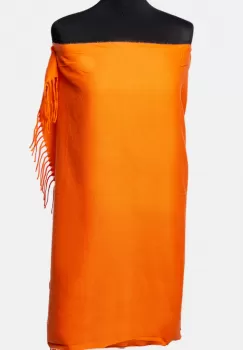 Esarfa dreptunghiulara portocaliu din material tip cashmere imagine