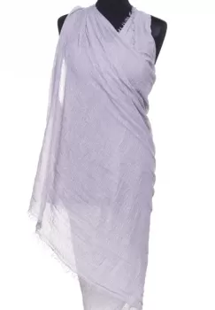 Esarfa dreptunghiulara tip pareo cu aspect creponat din vascoza, gri albastrui imagine